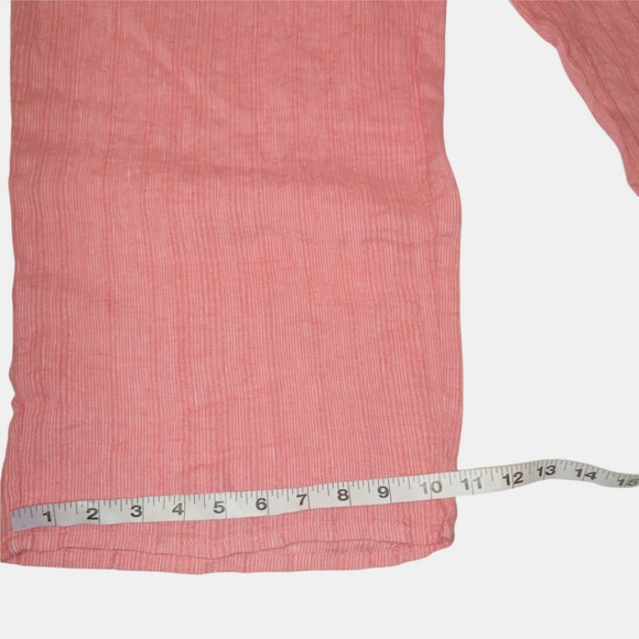 NWT Flax Floods Linen Vintage Elastic Waist High Rise Pull On Wide Leg Pants - Picture 12 of 15